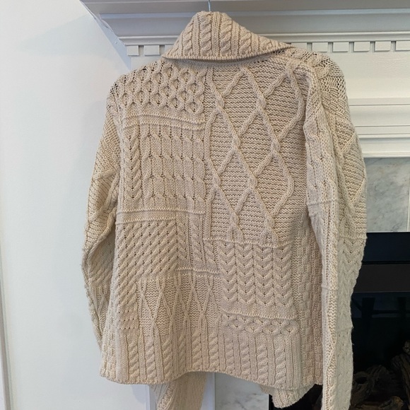 ARAN Wool Cardigan - Picture 2 of 4
